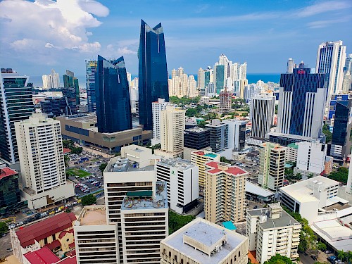 Vista aérea del área de Obarrio en ciudad de Panamá.