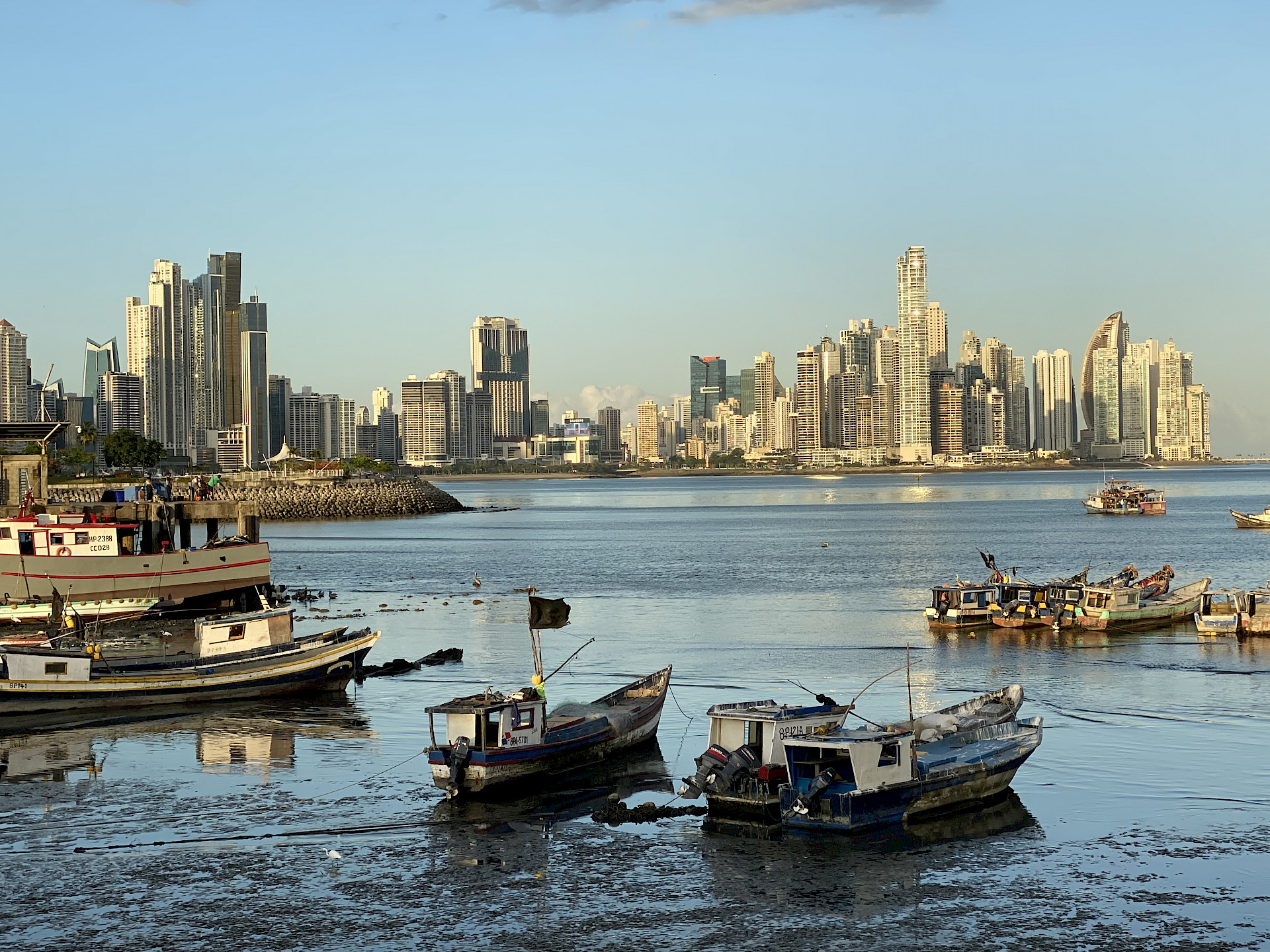 Vista de la ciudad de Panamá desde la cinta costera.