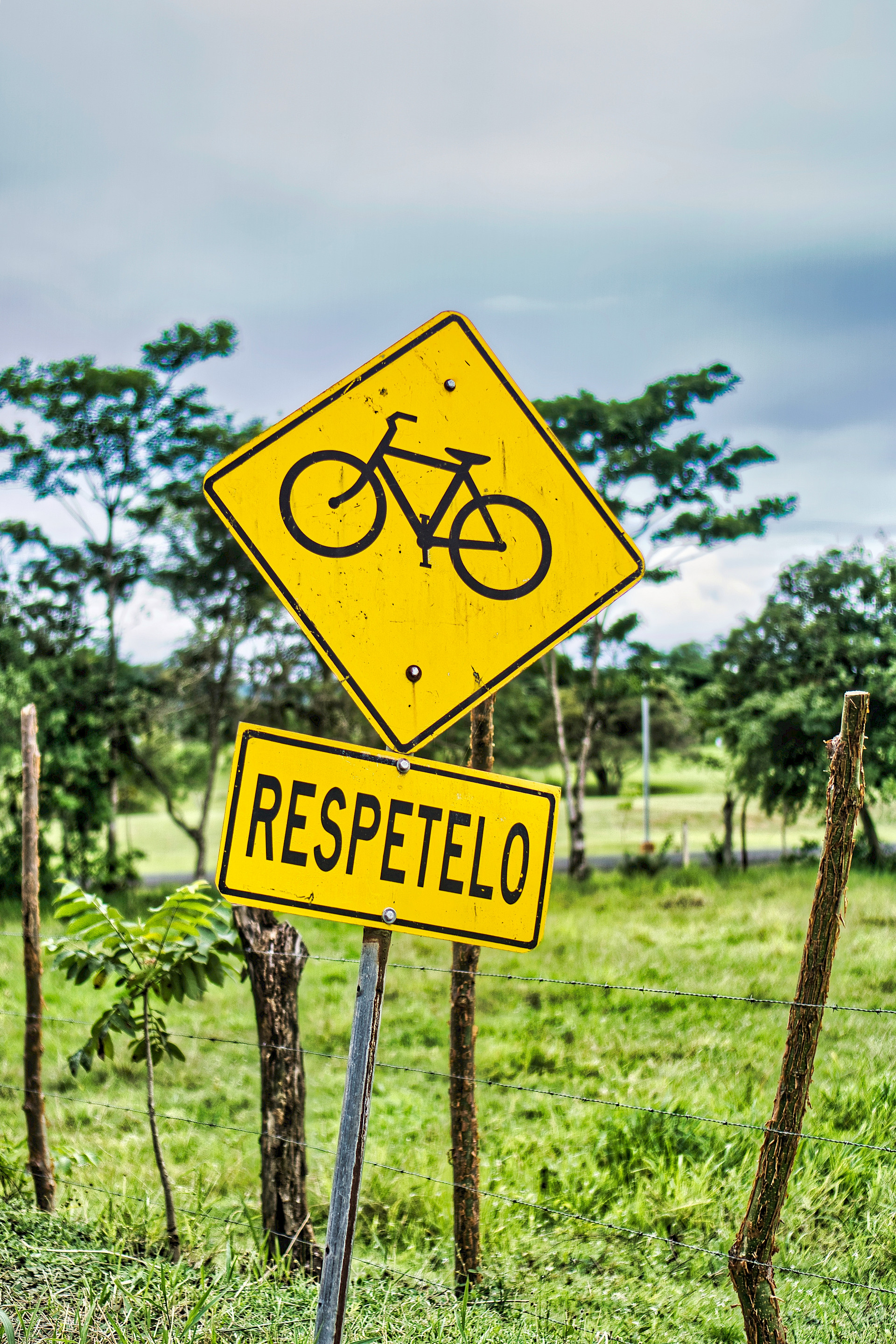 Señalización de bicicleta - Con el label de Respetelo